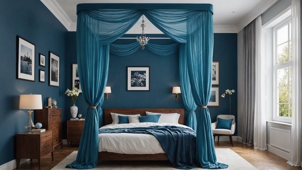Ciel de lit bleu : une touche magique pour votre chambre